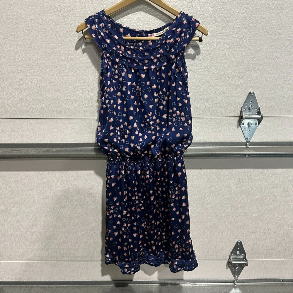 💙 Chelsea & Violet Navy Heart Print Dress – Size M – NWT